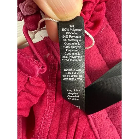 NWT For Love And Lemons Colette Bustier Burgundy size M - Picture 7 of 9